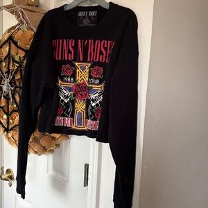 Guns and Roses Cropped Top Thermal Sz S